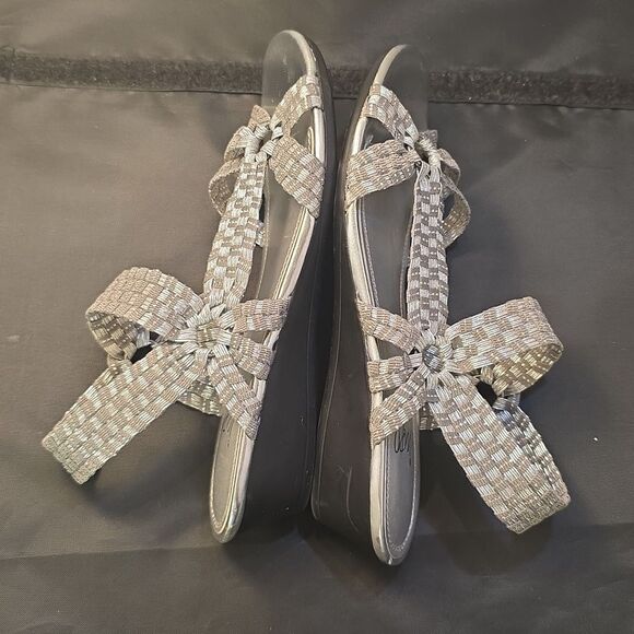 BRAND NEW IMPORT STRETCH REMEDY OPEN TOE MULTI-STRAP ESPADRILLE SANDAL - Picture 9 of 14